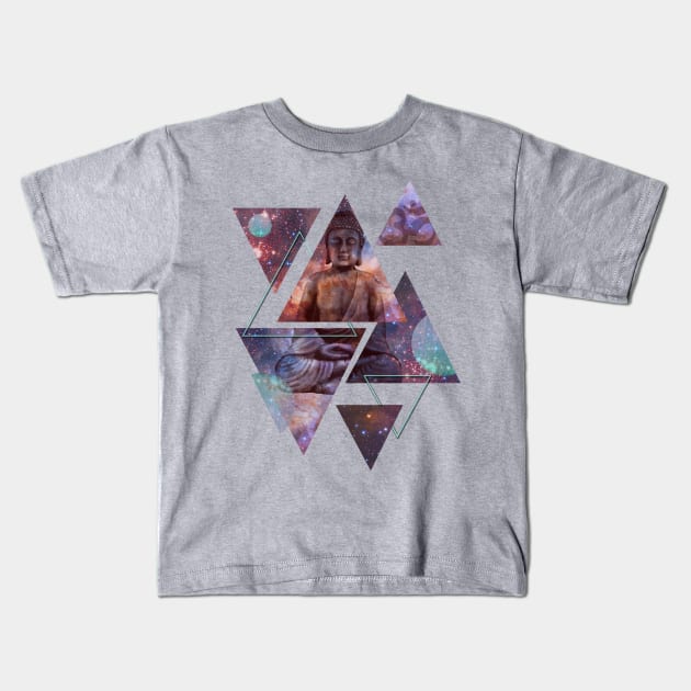 Galaxy Levitation - Buddha Kids T-Shirt by MellowGroove